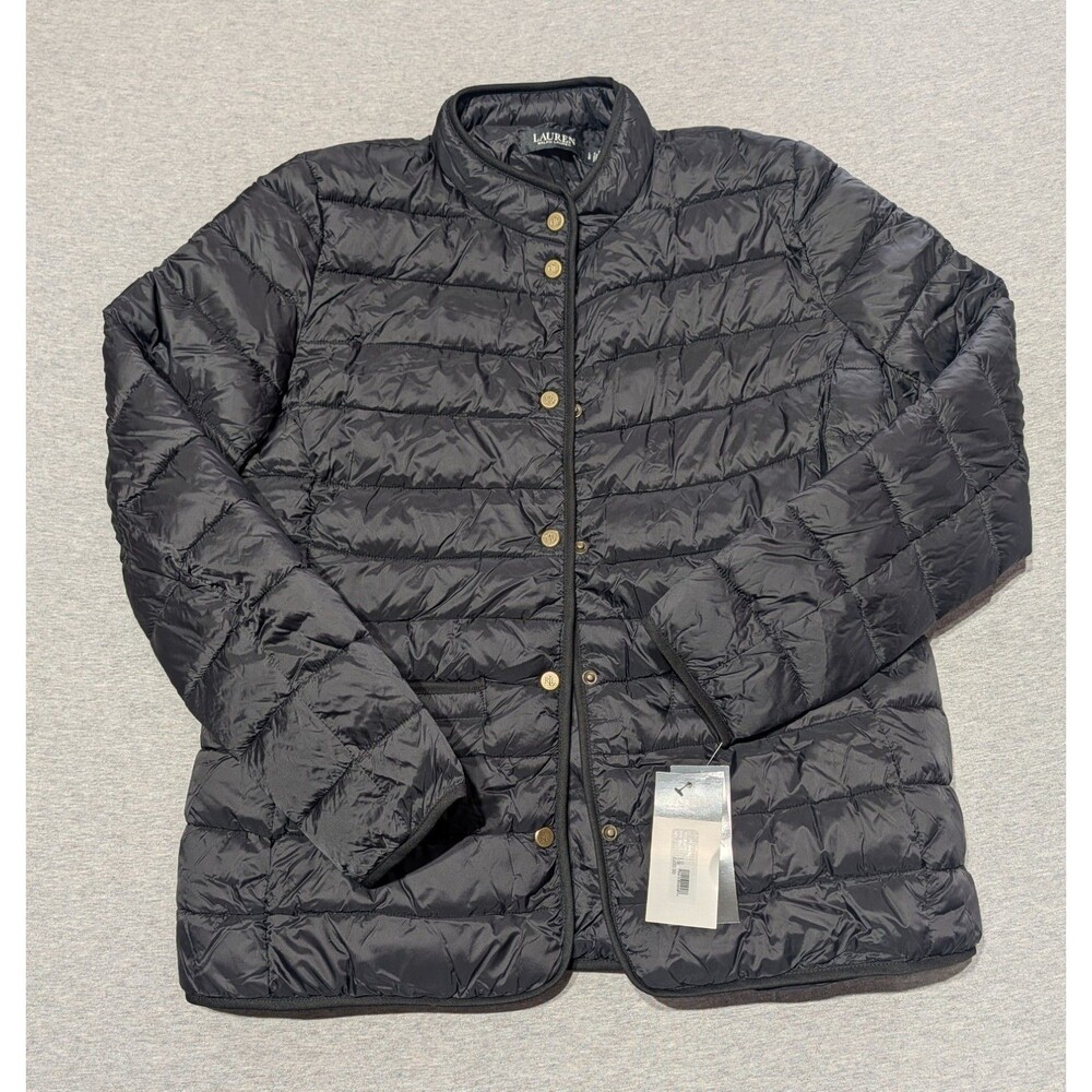 Lauren Ralph Lauren Lightweight Black Quilted Puffer Jacket Womens Large